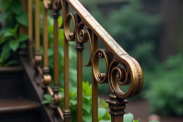 Mild steel architectural railing detail, product reference
